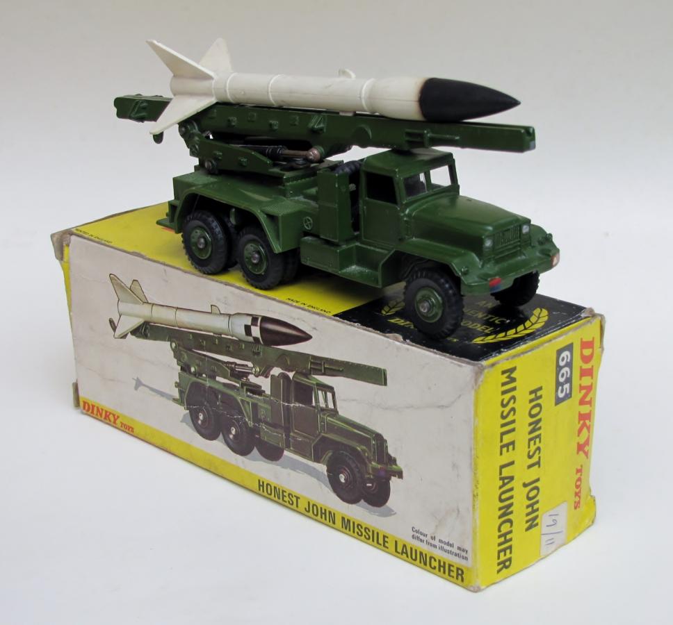 DINKY Reproduction Box 665 Honest John Missile Launcher REPRO box only 