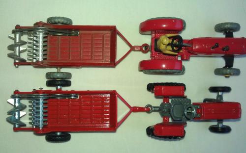 Remorque Épandeur D'Engrais Joal - Vintage 1970's - Échelle 1/43 - Moulée Sous Pression - Rouge