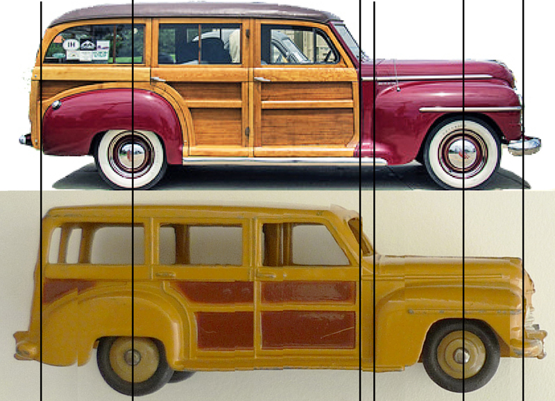 4 Pneumatici In Gomma Tan Per Dinky Toys Ford Woody Wagon, 27F, Scala 1:43, Anni '50
